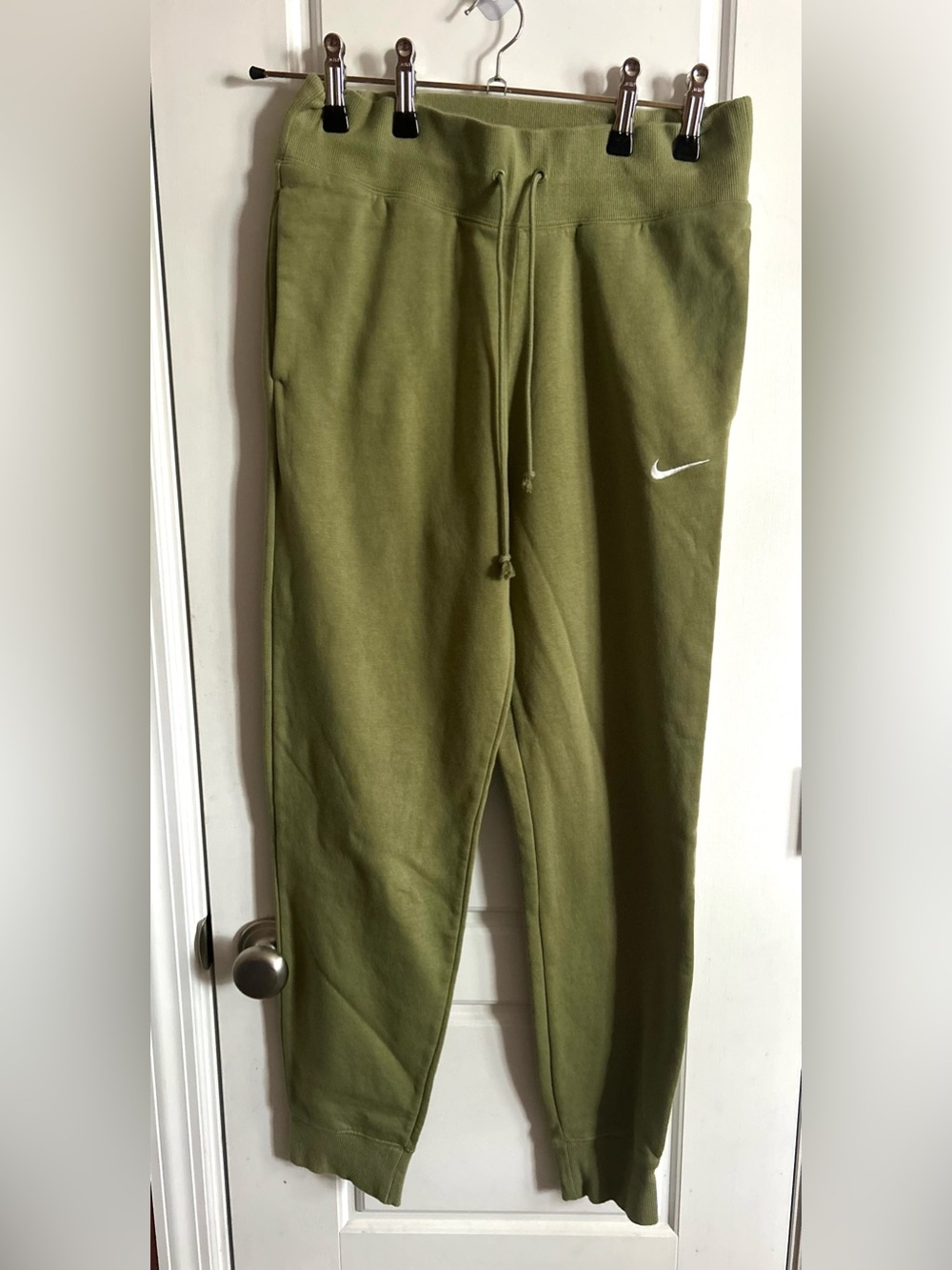Nike Phoenix Fleece High Rise Jogger Sweatpants Olive Green M